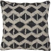 SARO LIFESTYLE Down Filled 100% Cotton Throw Pillow with Printed Embellished Pattern