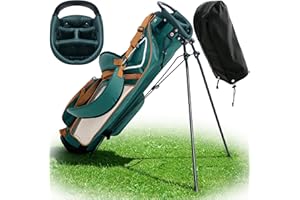 AK SYSTEM Ultra-Lite Golf Stand Bag - 3 Lbs, 4 Way Divider Portable Golf Club Carry Bag, Water-Repellent Golf Travel Case with Rain Hood, Golf Gifts for Men and Women
