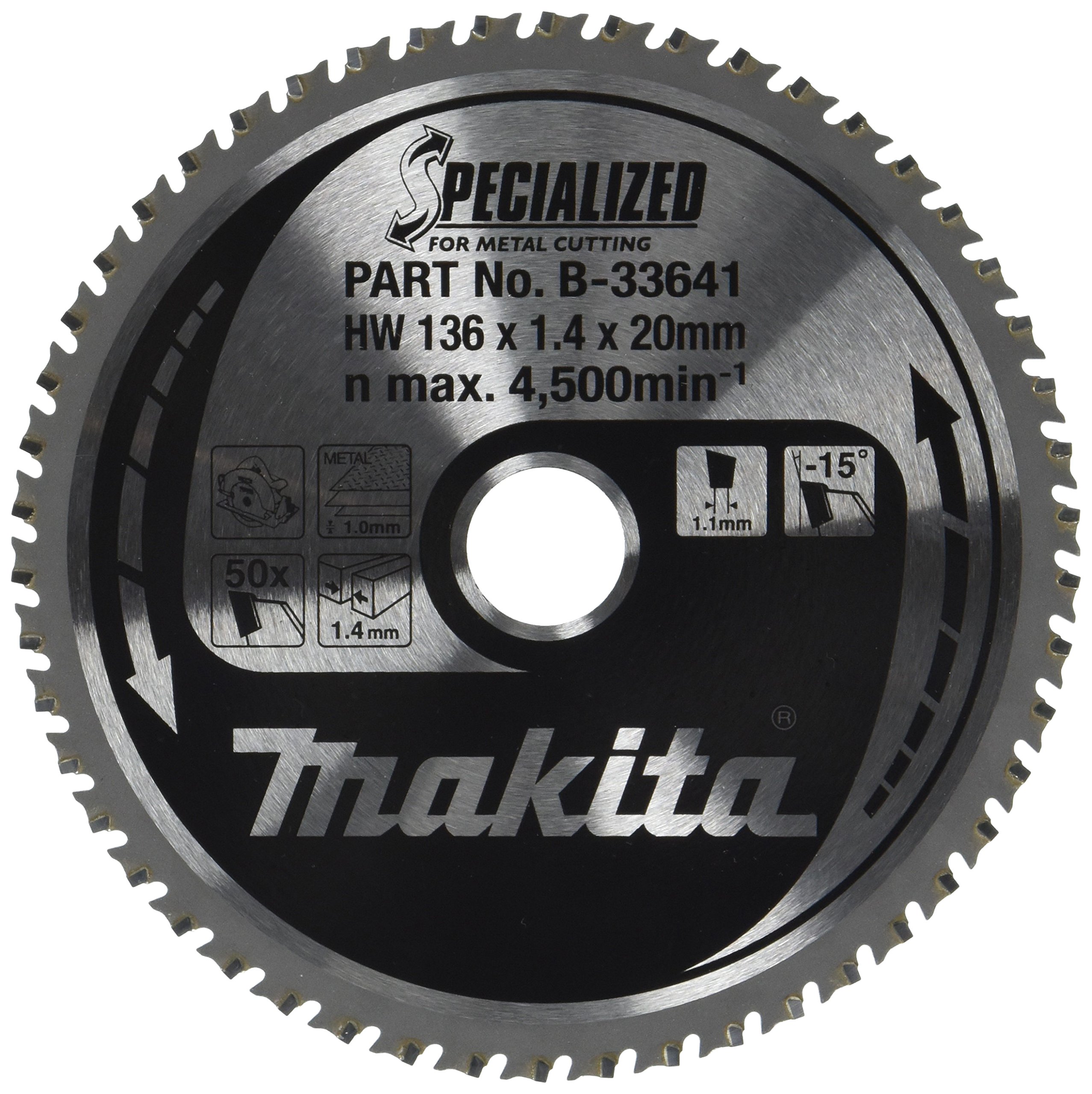 Makita Specialized SAEGE Blade – 136 x 20 mm, 50T, B 33641