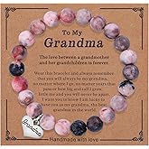 iWenSheng Mother’s Day Gifts for Grandma from Grandchildren Granddaughter Grandson, Grandmother Bracelet Birthday Valentines Christmas Presents