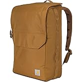 Carhartt 21L Top-Load Backpack, Durable Water Resistant Coated Canvas Base W/ 17" Laptop Sleeve, Carhartt Brown