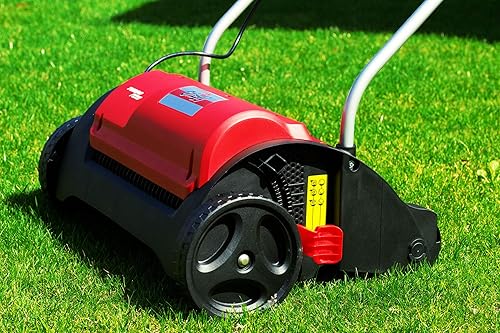 Elektrovertikutierer auf dem Rasen