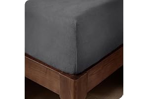 Bare Home Super Soft Fleece Fitted Sheet - King Size - Extra Plush Polar Fleece - Deep Pocket - All Season Cozy Warmth (King, Grey)
