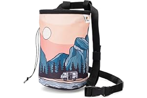 Oso Supply Co - Climbing Chalk Bag for Adults and Kids, Drawstring Closure, Adjustable Waist Belt, Indoor/Outdoor Training, Rock Climbing, Bouldering or Weightlifting