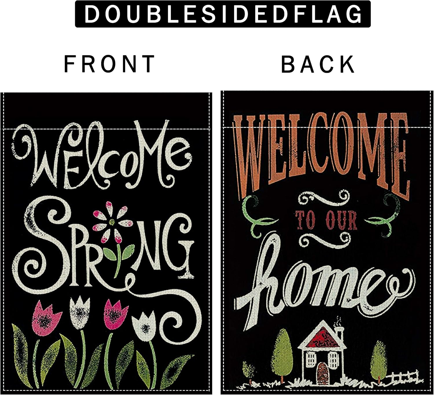 Tuoyi Welcome Spring Garden Flag, 18 x 12.5 Double Sided Design Spring Summer Rustic Farmhouse Burlap Yard Outdoor Decoration, Indoor & Outdoor Decorations : Garden & Outdoor