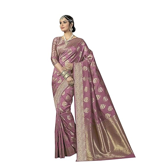 Pink Silk Woven Saree (SIYASILK11065SSSR01_Pink)