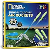 National Geographic Air Rocket Launcher Toy - Launch Glow in The Dark Rockets up to 30 Meters, Outdoor Toys, Glow in The Dark