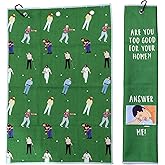Happy Gilmore Reversible Microfiber Premium Tri Fold Golf Towel - Golf Gift for Men - Golf Accessories and Gifts, Father's Day, Christmas, Birthday Gift