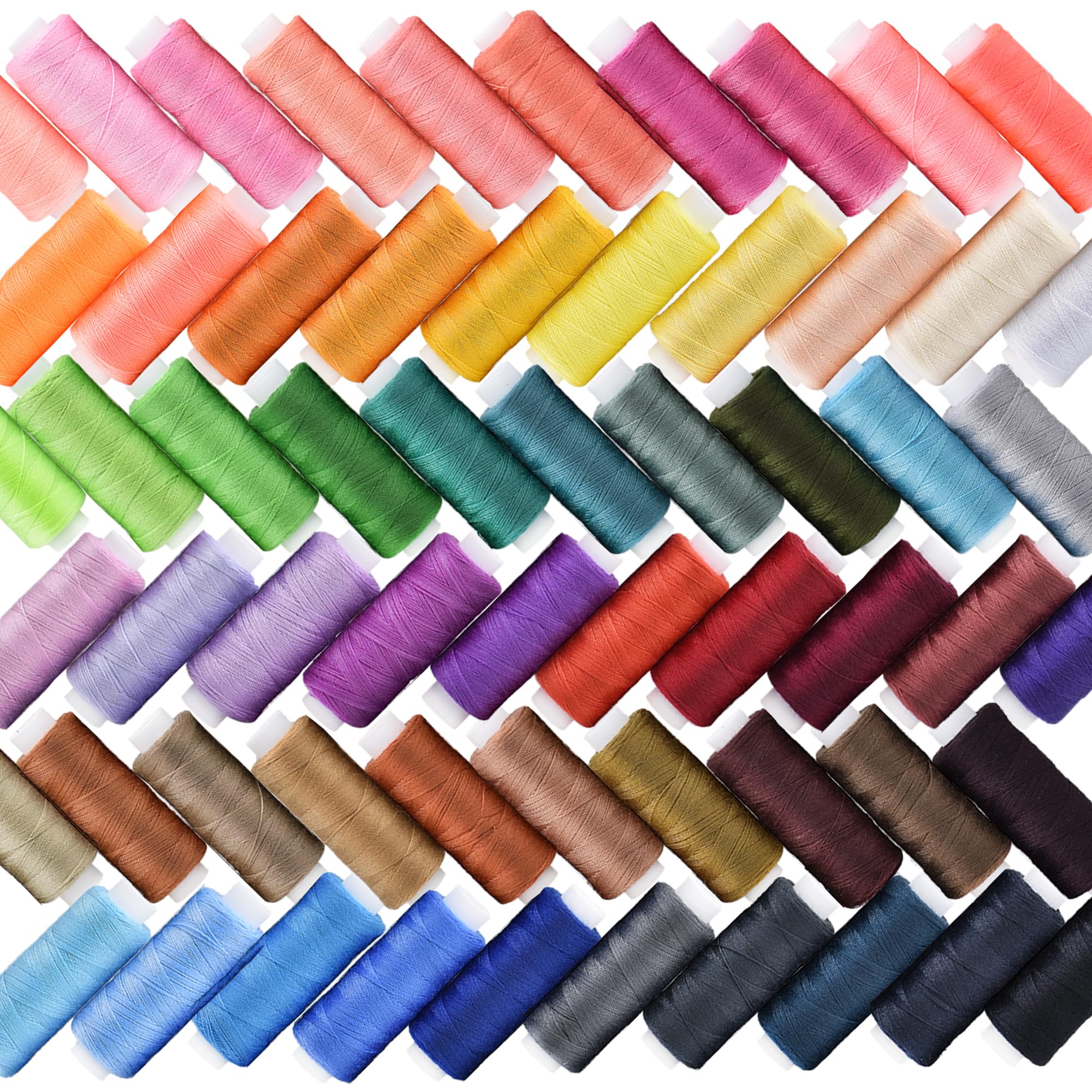 Sewing Threads Kits, All Purpose 60 Color Spools Polyester Thread Quilting Thread Assortment for Hand Machine Sewing Embroidery (60 Color)