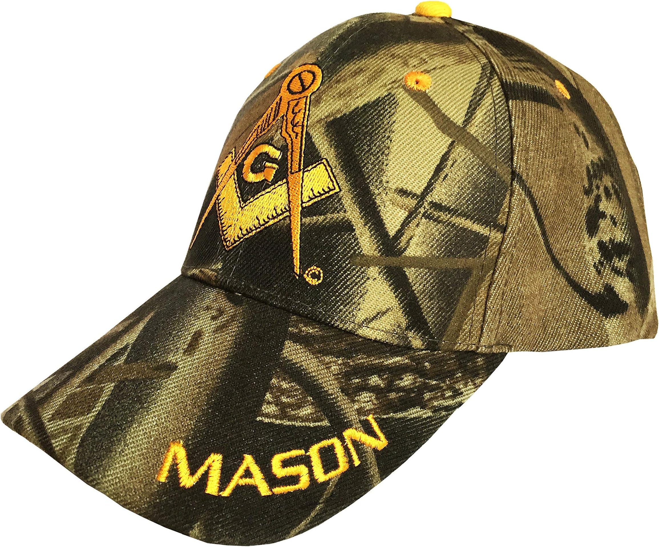 Freemason Mason Symbol Adjustable 3D Embroidery Baseball Cap Hat