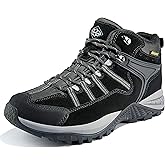 wantdo Men's Winter Waterproof Ankle-High Hiking Boots Lightweight Non-Slip Outdoor Shoes