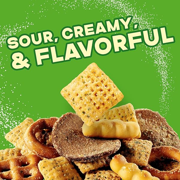 CHEX MIX SNACK MIX, SOUR CREAM AND ONION, SNACKS, 8 OZ
