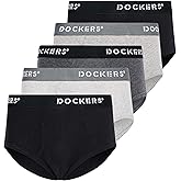 DOCKERS Mens Underwear Pack of 5 Mens Briefs Underwear for Men Soft Cotton