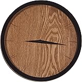 Rivet Modern Minamalist Wood-Face Clock, 12"H, Natural