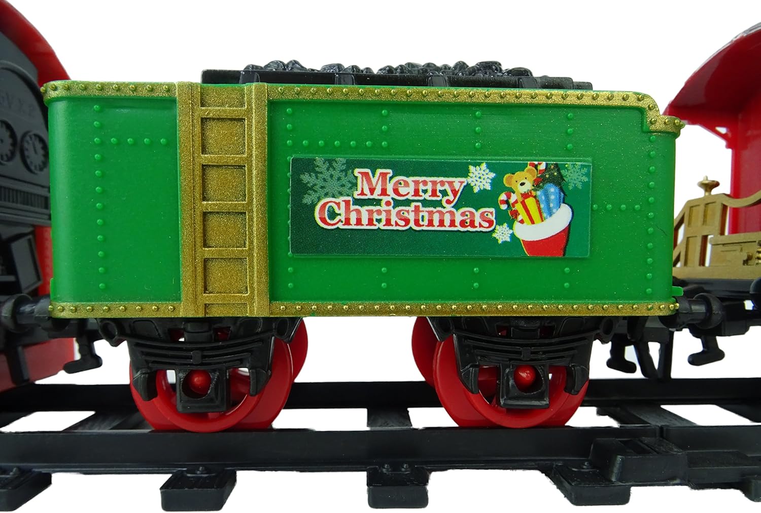 Toyland® 14 Piece Deluxe Christmas Train Set including Realistic Sound And Light - Battery Operated - 330cm Track - Christmas Toys - Image 4