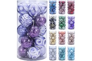 BIU 80mm/3.14" Christmas Ball Ornaments Shatterproof Large Christmas Ornaments Set Decorations for Xmas Tree Halloween Wreath Garland Decor Ornaments（20CT）