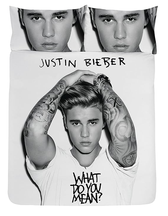Justin Bieber What do you mean? Bettwäsche - Bettbezug 200 x 200 cm - Kissenbezug 50 x 75 cm - Polycotton
