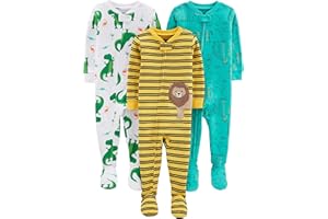 Simple Joys by Carter's baby-boys 3-pack Snug Fit Footed Cotton Pajamas