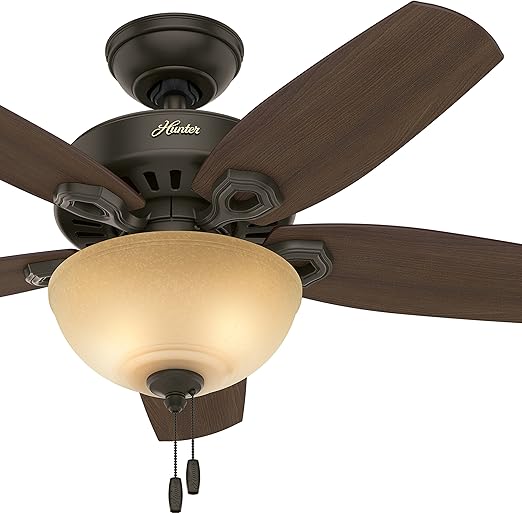 Hunter Fan 42 Inch Small Room Ceiling Fan In Snow White With Bowl