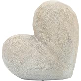 Decorative Ceramic Heart Sculpture for Home Decor - Ornament for Bathroom, Office, and Living Room Decor - Modern Figurine Accent for Bedroom, Shelf Display, and Coffee Table - 11", Gold &amp; Metallic