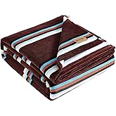 Wrangler - Twin Size Blanket, Super Soft & Reversible Plush Fleece Bedding, Throw Blanket for Couch or Bed (Western Saddle Stripe Red)