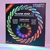 TOSY Flying Ring - 36 RGB Multicolor LEDs, Super Bright, Lost Mode, Auto Light Up, Camping Essentials for Kid/Teen/Boy/Girl, Safe &amp; Soft, Waterproof, Pool/Beach Games, Lightweight Toy