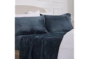 NY Loft Ultra Soft Micro Fleece Sheets Set with Extra Deep Pockets | Extra Soft Velvet Fleece Sheet Set | Super Plush Polar Fleece | Velvet Plush Cozy Warmth | Tribeca Collection (Queen, Carbon Grey)