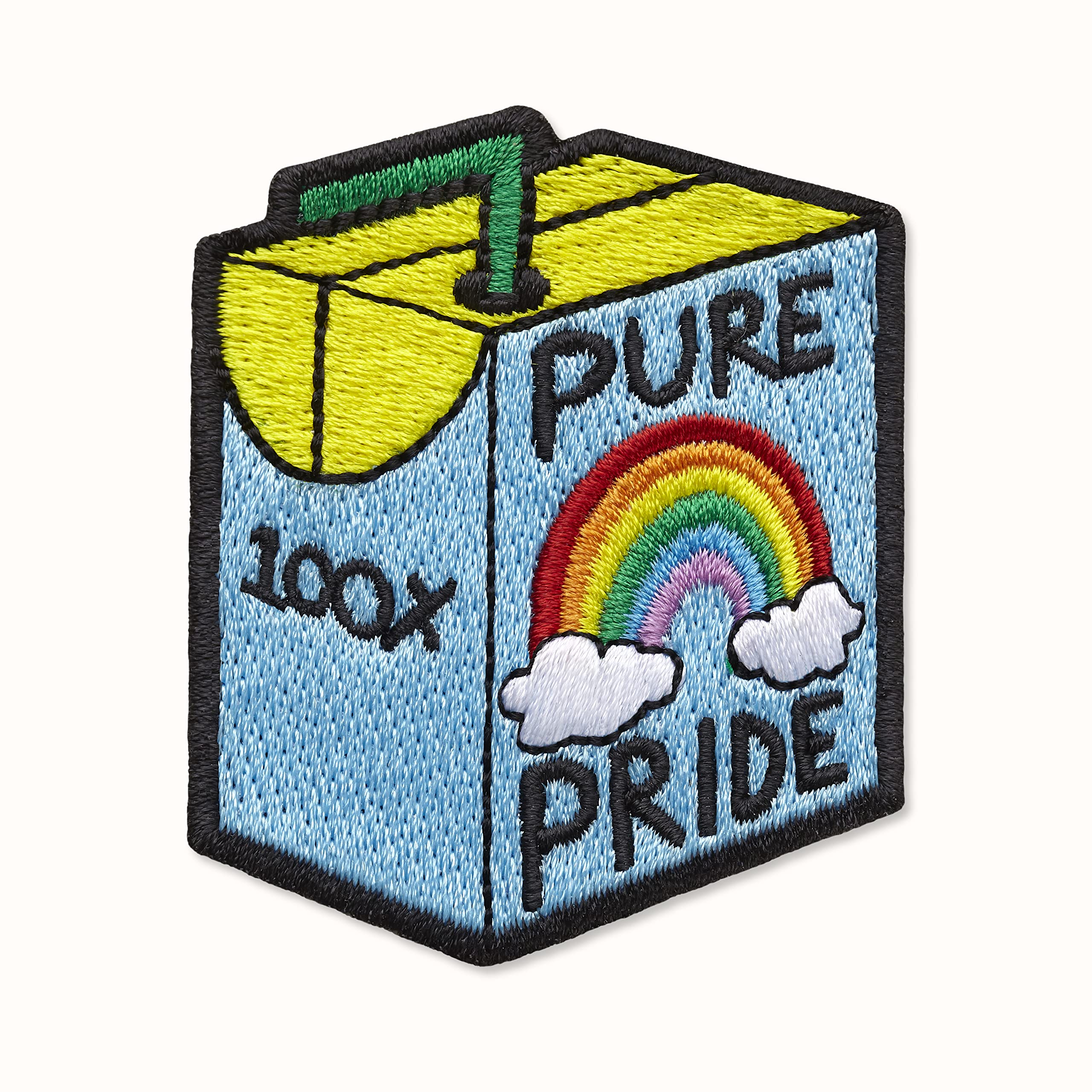 Moleskine Sticker Patch for Notebook or Diary, Personalised Stickers Pride Juice Patch, 100% Pure Pride Designed by Artist Ashton Attzs, Size 5x5cm