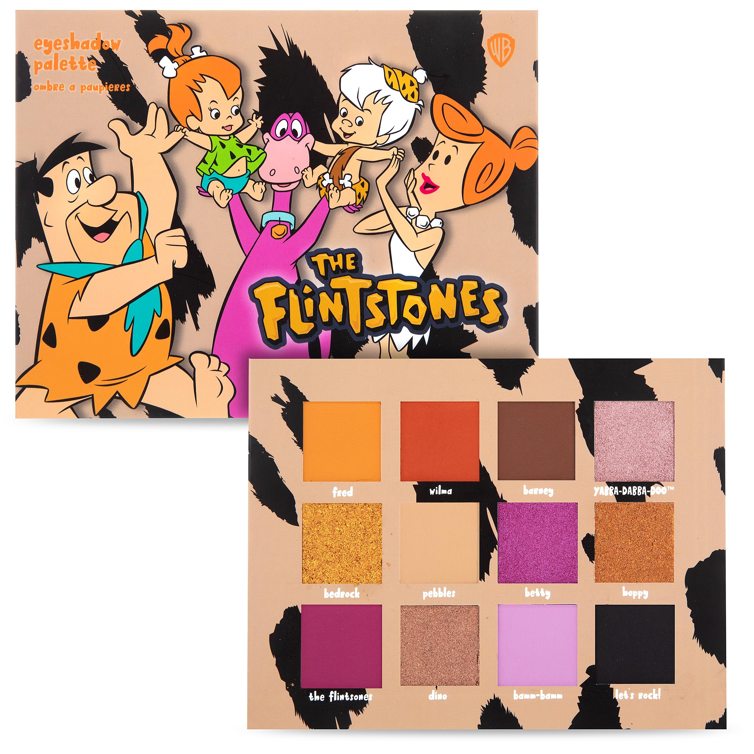 MAD BEAUTY The Flintstones Twelve Shade Palette, Warm, Golden, Shimmering Tones, Self-Care and Cosmetic Gift