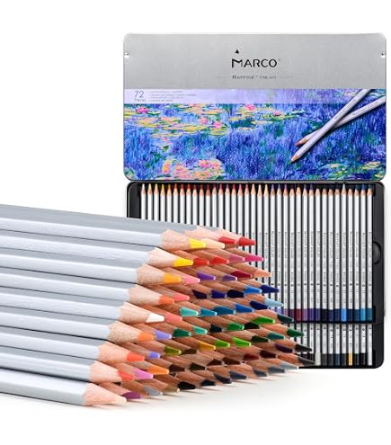 Amazon.com : Colored Pencils, Marco Raffine Fine 48 Colors Art