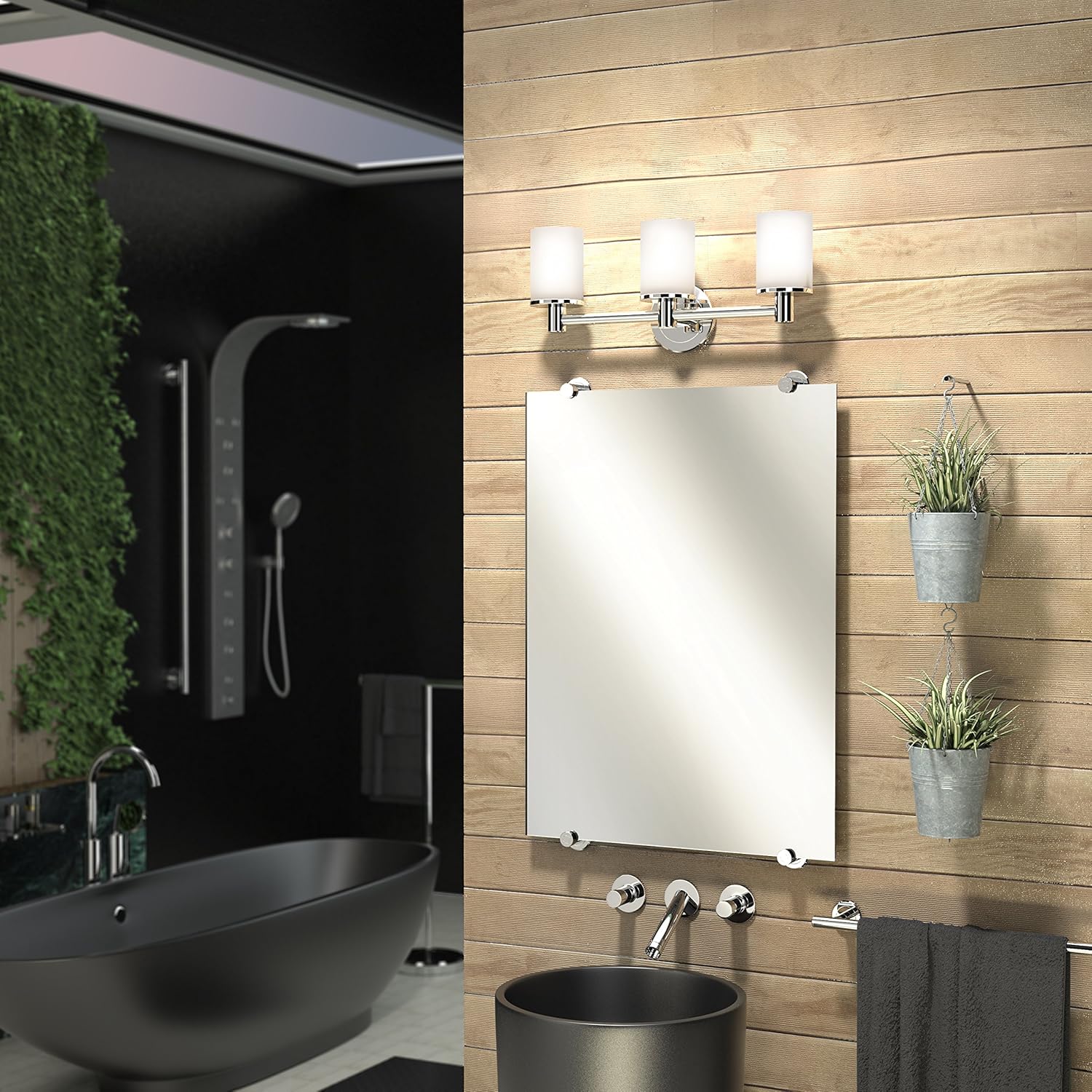 Modern Square Base Tissue Holder Stand, 21.25", in Chrome - - 