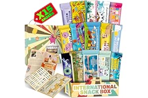 TURKISH MUNCHIES BY MUEKZOIN International Snack Box, Unique Experience with Universal Exotic Candies and Treats from around the World, Gift-Ready Foreign Foods in Packages Inspired by European, Japanese and Korean Cultures