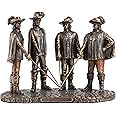 Veronese Design 7 7/8 Inch The Musketeers and D'artagnan All for One One for All Cold Cast Resin Bronze Finished Statue