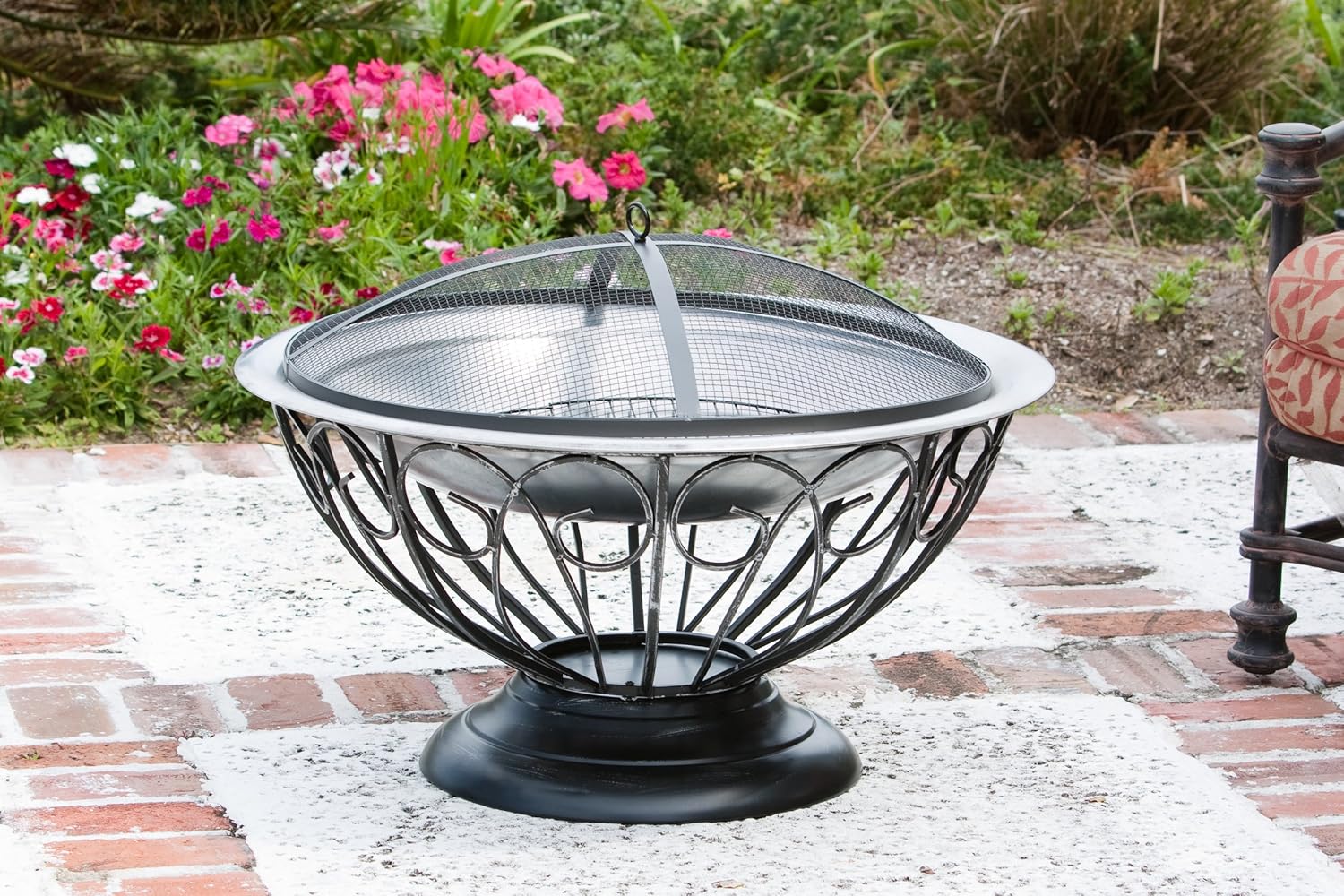 Amazon Com Fire Sense Stainless Steel Urn Fire Pit Outdoor