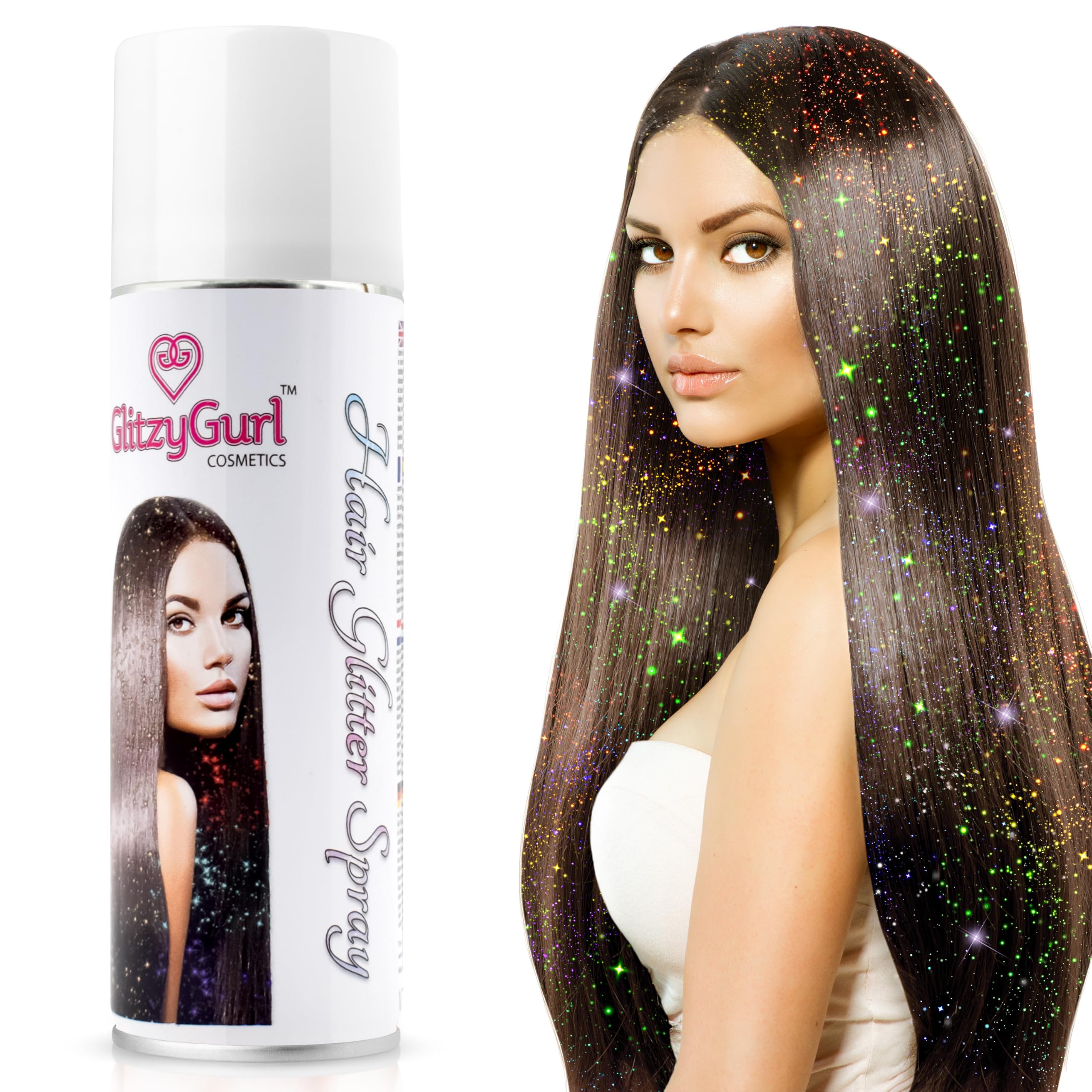 Hair Glitter Spray 125ml Made in UK (Rainbow Mix)