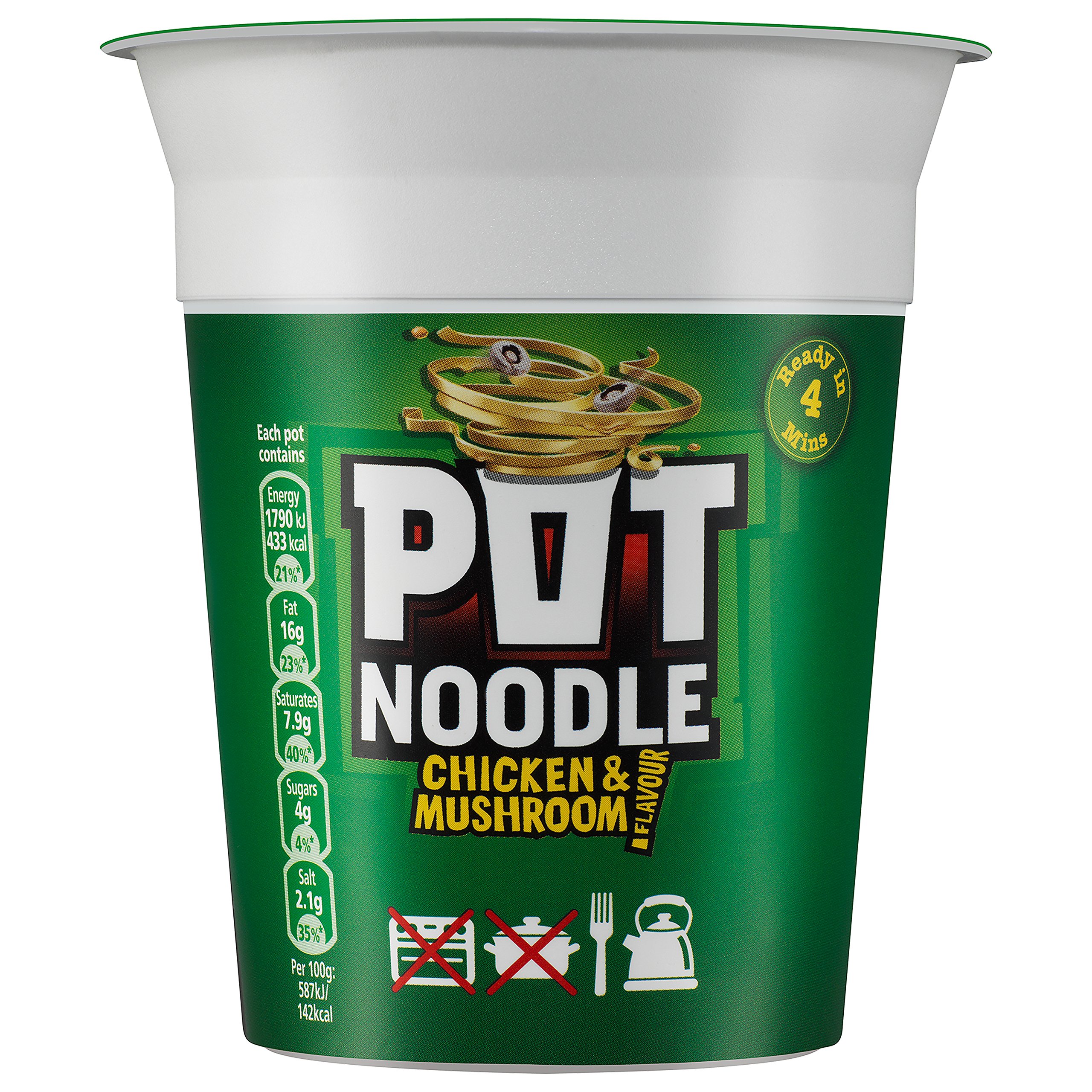 Pot Noodle Bombay Bad Boy Flavour 90g Pack of 4 (90g x