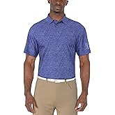 PGA Tour Mens Short Sleeve Printed Golf Polo Shirt (Available in Big & Tall)