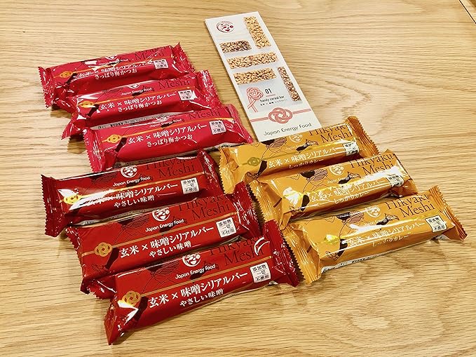 Amazon 玄米味噌シリアルバー 3味3本計9本 お試し 甘くない 腹持ちがいい 和食 低カロリー 代替食 ダイエット Japan Energy Food 健康食品 通販