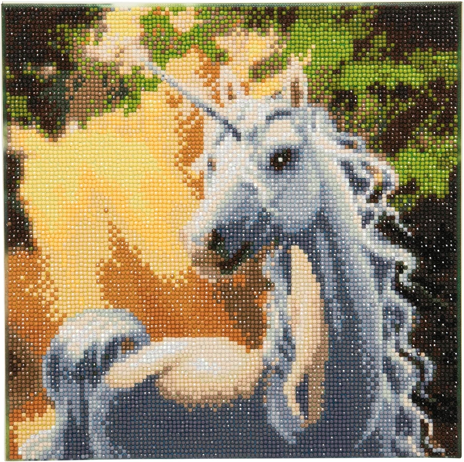 CRYSTAL ART Kit tableau à diamanter sur châssis 30 x 30 cm Licorne