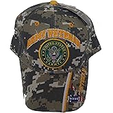 United States Army Veteran V CAMO Baseball Style Embroidered HAT us USA Cap