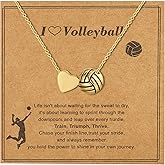 Rcidan Necklace for Women Softball/Soccer/Volleyball/Basketball Necklace for Women, Sports Accessories Jewelry Christmas Gift for Lovers 16+3 Inches