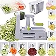 Brieftons 10-Blade Spiralizer: Strongest-and-Heaviest Vegetable Spiral Slicer, Best Veggie Pasta Spaghetti Maker for Low Carb