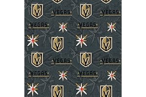 SYKEL ENTERPRISES Officially Licensed NHL Cotton Fabric- Las Vegas Knights Cotton Fabric-NHL 100% Cotton Fabric Sold by The Yard