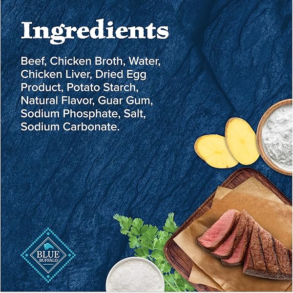 BLUE BUFFALO WILDERNESS TRAIL TOPPERS WILD CUTS WET DOG FOOD, HIGH-PROTEIN & GRAIN-FREE, MADE WITH NATURAL INGREDIENTS, CHUNKY BEEF BITES IN HEARTY GRAVY, 3-OZ. POUCHES, (24 COUNT)