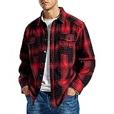 MoFiz Men's Long Sleeve Plaid Flannel Shirts Cotton Plaid Button Down Shirts for Men Soft Regular Fit Mens Casual Shirts
