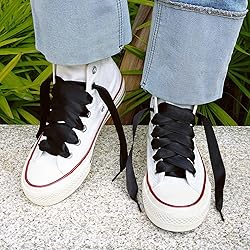 Booyckiy Flat Colorful Satin Ribbon Shoelaces
