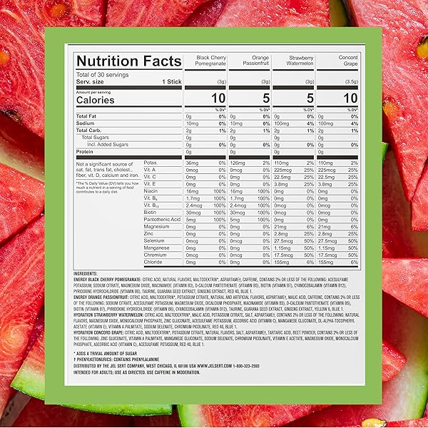 PURE KICK ENERGY AND HYDRATE SINGLES TO GO DRINK MIX VARIETY PACK, BLACK CHERRY POMEGRANATE, ORANGE PASSION FRUIT, STRAWBERRY WATERMELON AND CONCORD GRAPE, 30 COUNT (PACK – 1)