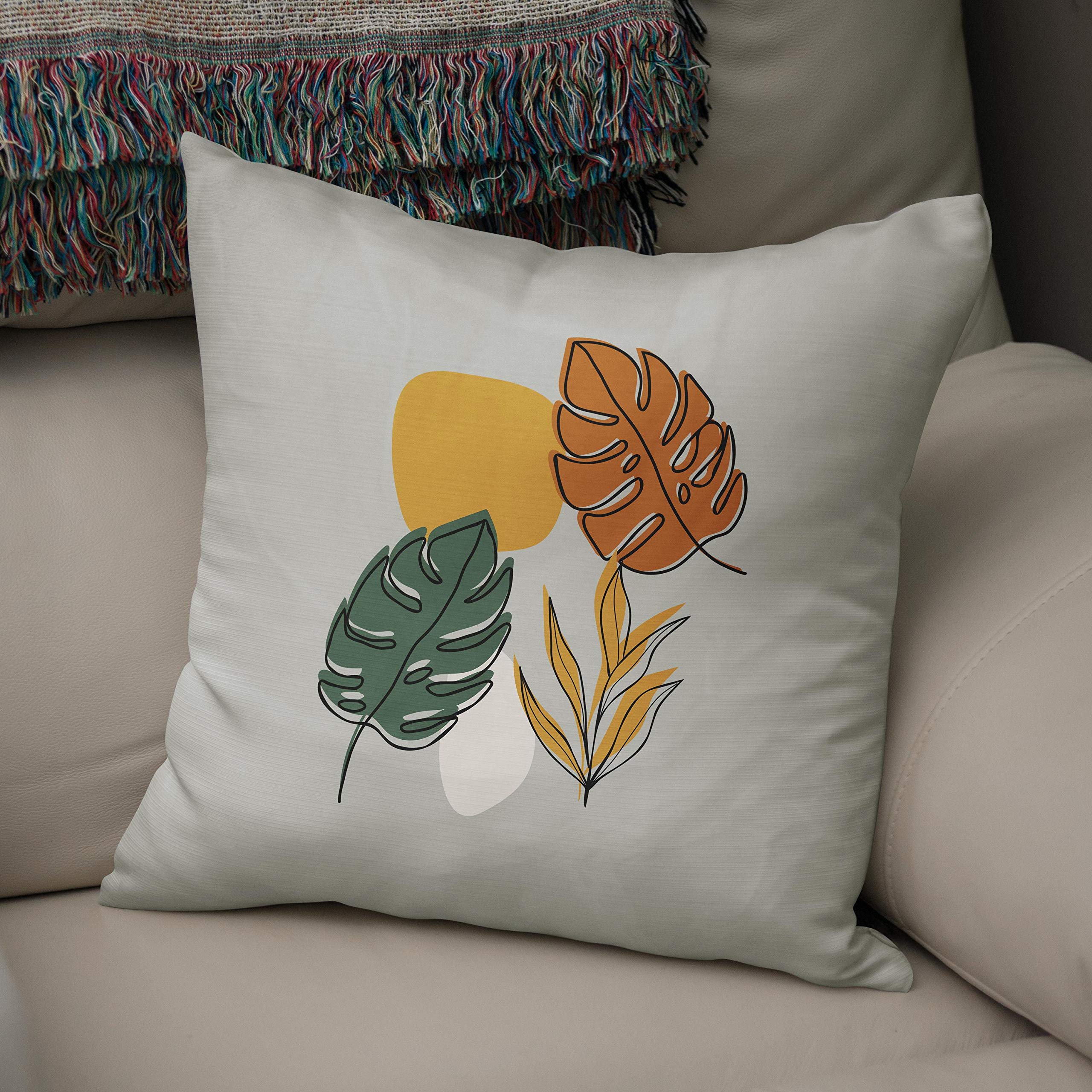 Bonamaison, Decorative Cushion Cover - 50% Cotton 50% Polyester - 43x43cm - Designed and Manufactured in Turkey