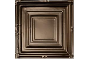 Great Lakes Tin Syracuse Bronze Burst Ceiling Tiles - Perfect for DIY and Home Renovation Projects - Easy to Install (12X12 Inch Sample)