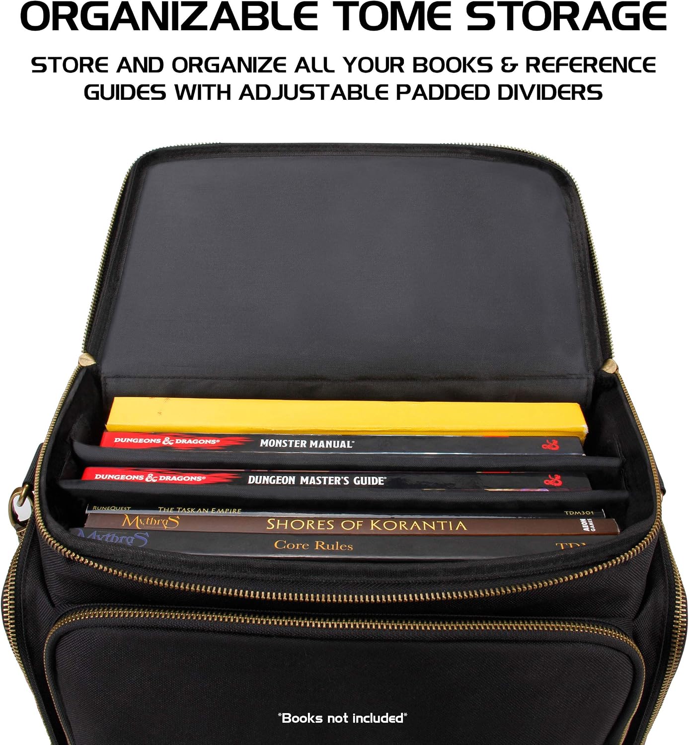 ENHANCE Tabletop DND Bag, RPG Adventurer's Dungeons and Dragons Accessories Bag with Miniatures Storage, Mat Holder - Image 4